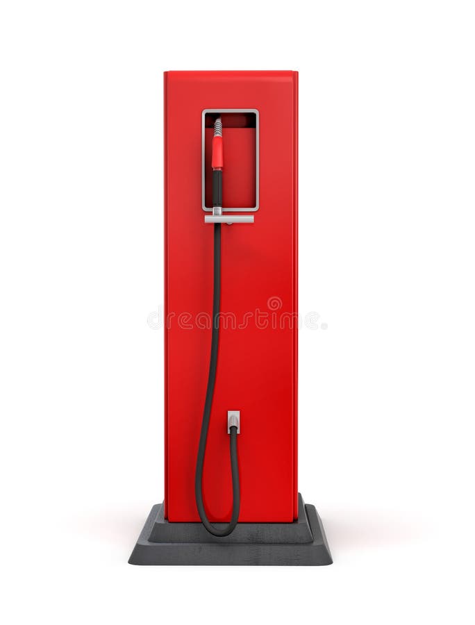 rendu 3d de la pompe à gaz rouge dans la vue de côté d'isolement sur le fond blanc illustration libre de droits rendu 3d de la pompe à gaz rouge dans la vue de côté d'isolement sur le fond blanc illustration libre de droits