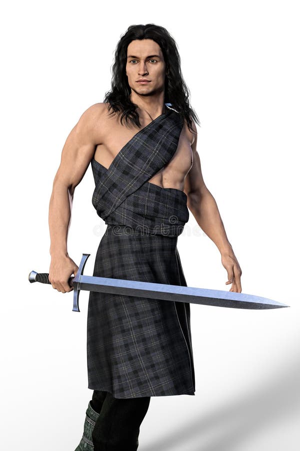 Romantique guerrier écossais portant amor et portant une épée image libre  de droit par MerryDesigns © #176240468