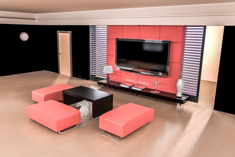 Rendu du salon 3D photos stock Rendu du salon 3D photos stock