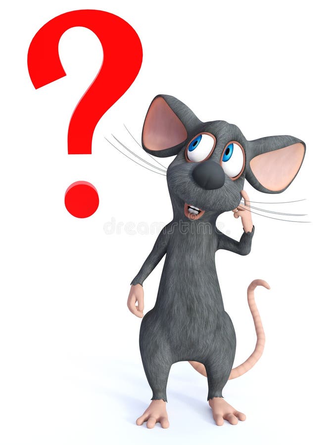Livre De Lecture De Souris De Bande Dessinée Et Regard Confus Illustration Stock Illustration