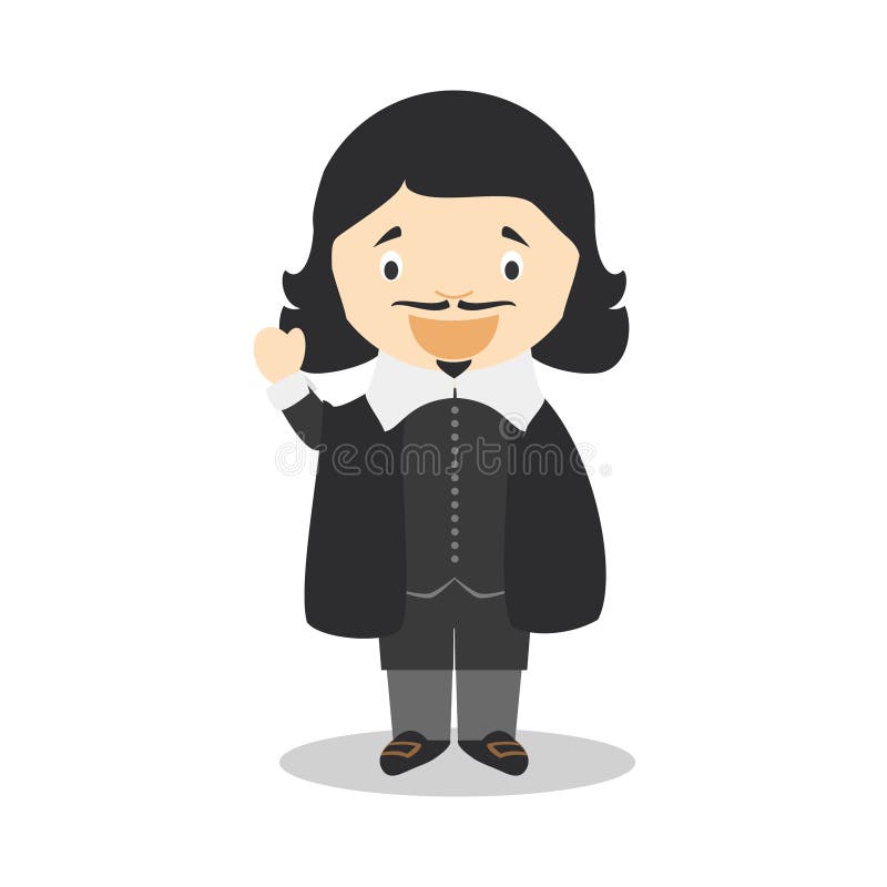 Rene Descartes Cartoon Character. Vector Illustration Stock Vector -  Illustration of celebrity, french: 112226232