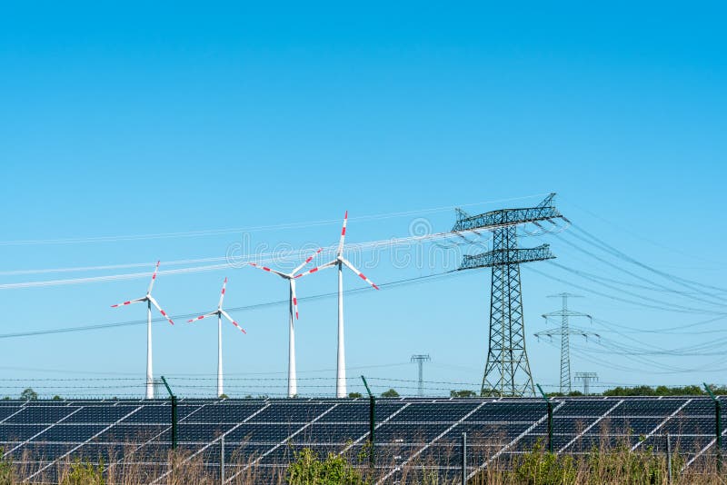 Renewable energy and transmission lines seen in Germany