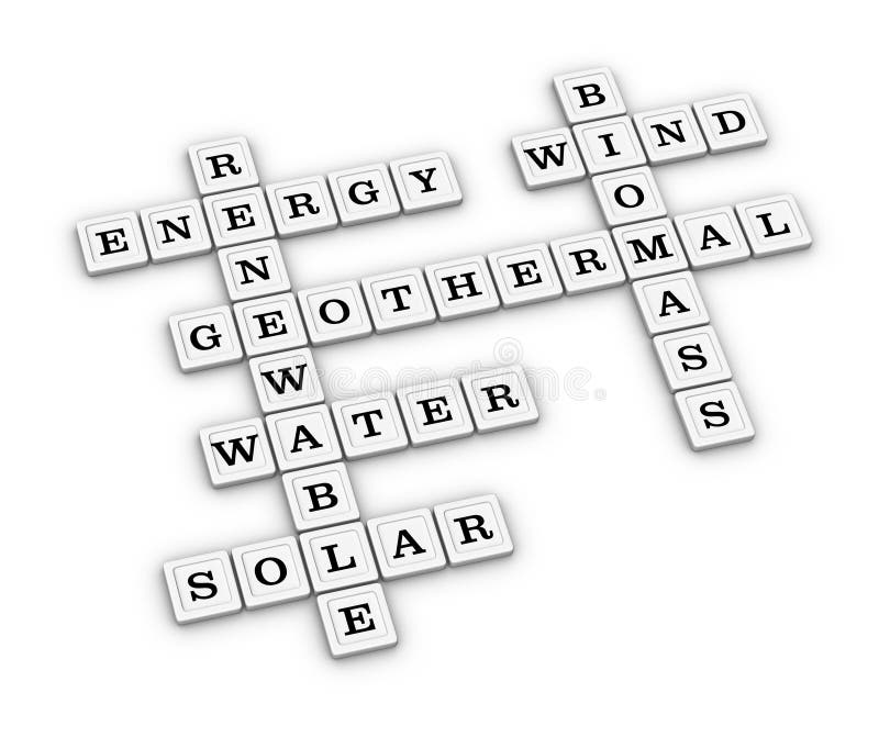Renewable Green Energy crossword puzzle.
