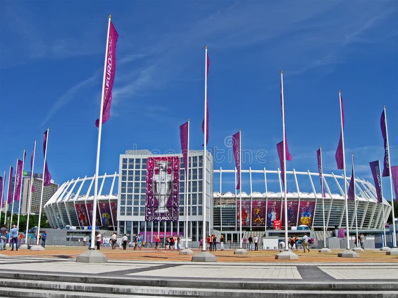 Euro 2012, Renewed Olympic Sport Stadium, Kiev, Ukraine, stock photos Euro 2012, Renewed Olympic Sport Stadium, Kiev, Ukraine, stock photos