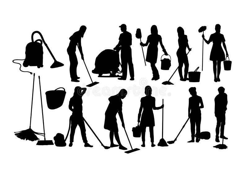 Rengörande tjänste- konturer royaltyfri illustrationer Rengörande tjänste- konturer royaltyfri illustrationer