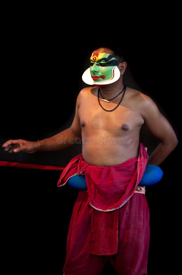 Renivellement d'acteurs de Kathakali photos libres de droits Renivellement d'acteurs de Kathakali photos libres de droits
