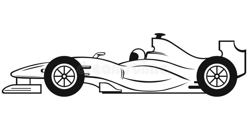 Rennwagen der Formel-1 vektor abbildung. Illustration von ...