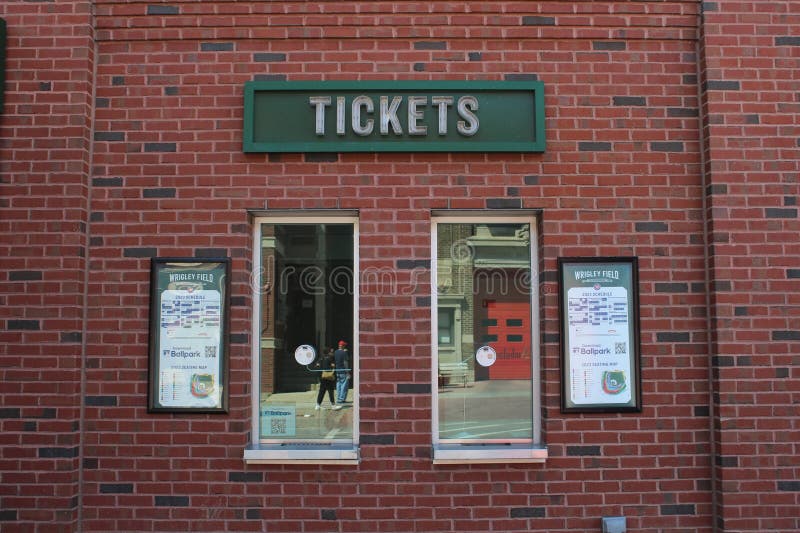Ticket booth at Wrigley Field, home of the Chicago Cubs.