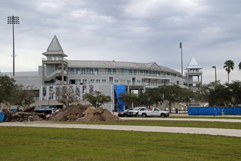 Renoveringen av Hammond Stadium arkivbilder Renoveringen av Hammond Stadium arkivbilder