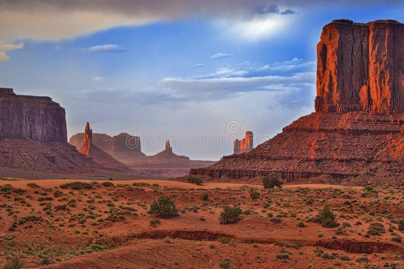 Renowned Buttes of Monument Valley in Utah State, United States