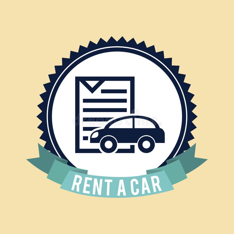 Rent a car design stock illustration. Illustration of document 71641850