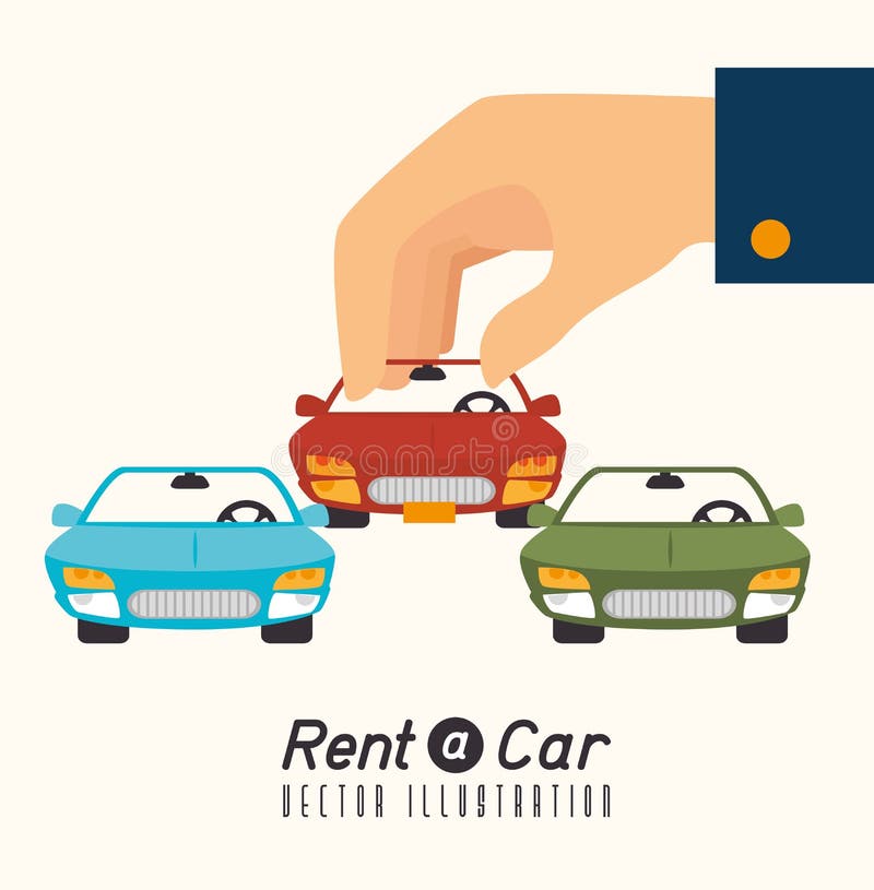Rent a Car Design, Vector Illustration. Stock Vector Illustration of