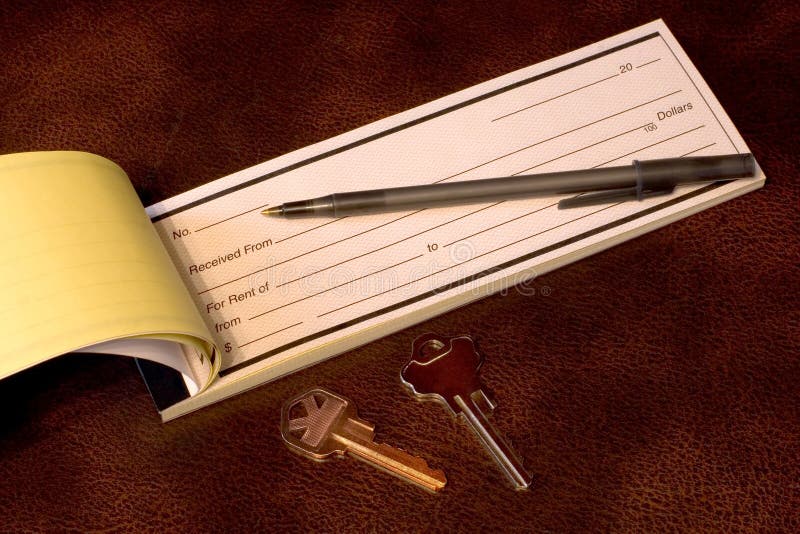 Download Rent receipt with keys stock photo. Image of rent, document - 454006