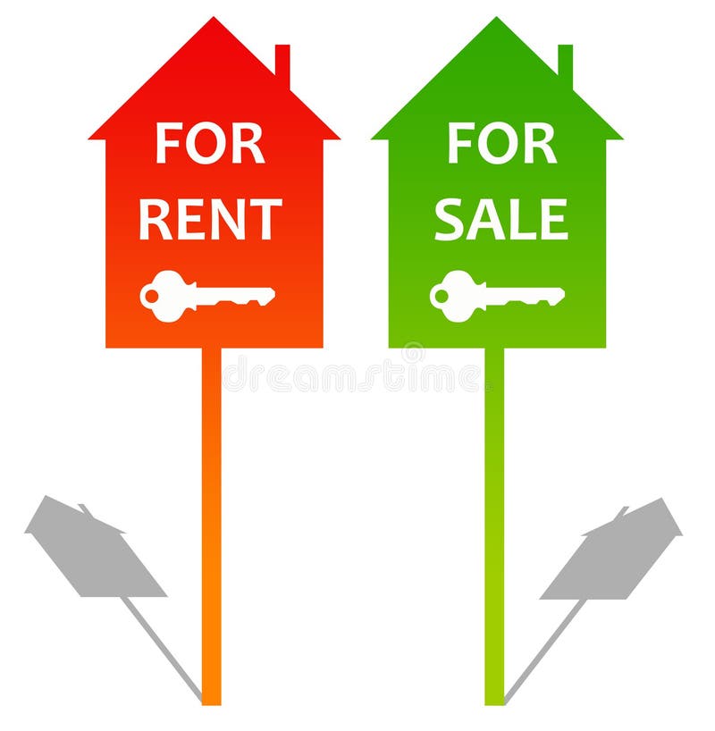Rent or sale stock illustration. Illustration of market 23158100