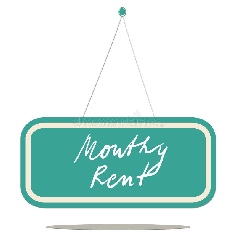 Rent sign board stock vector. Illustration of modern - 53661276