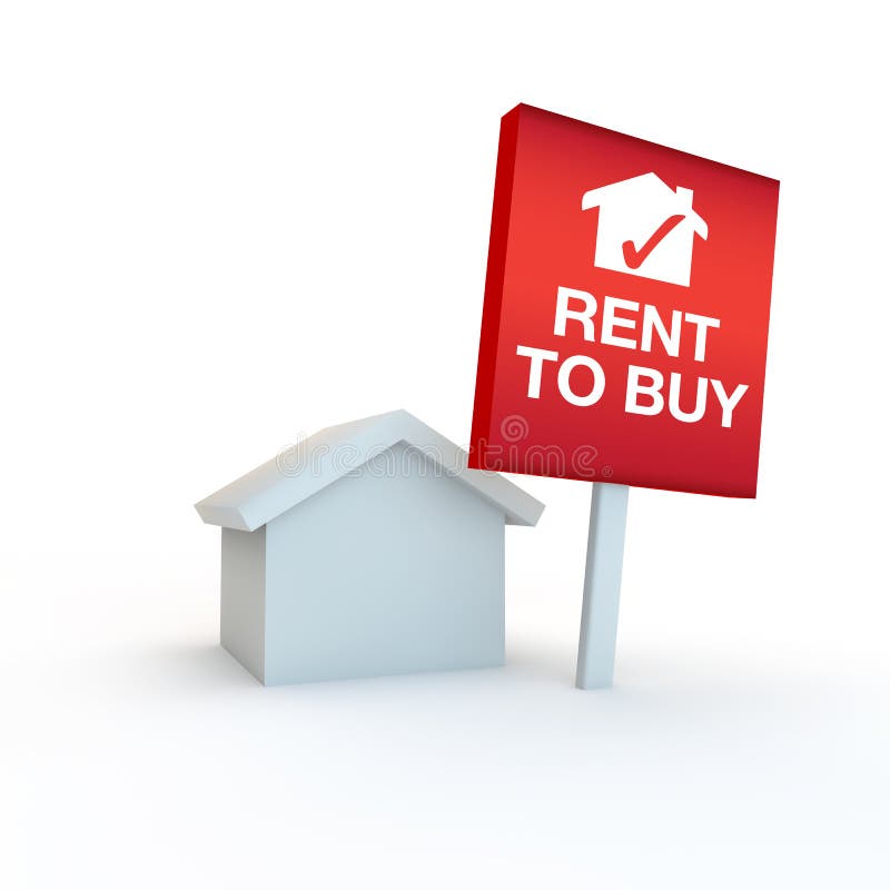 Rent to buy sign stock illustration. Illustration of white 39040459