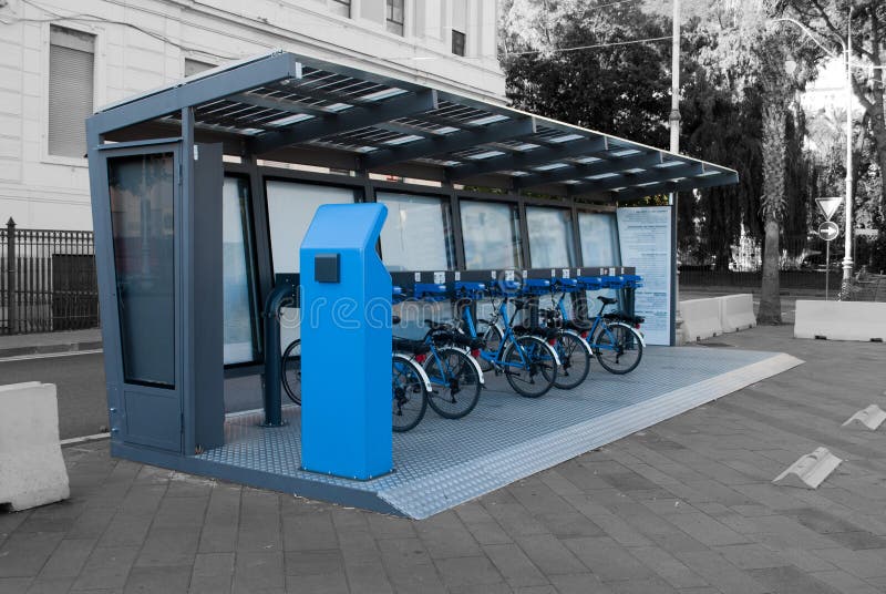 Rental electric bikes stock photo. Image of bring, walking 63475584