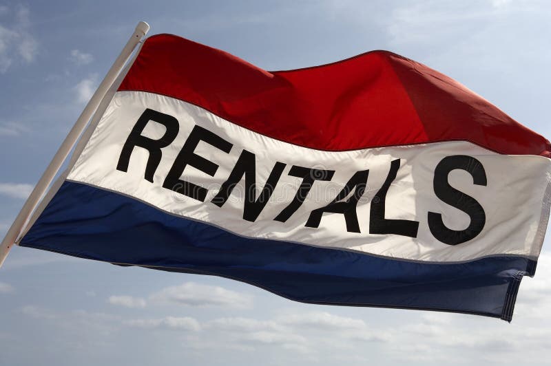 Rental flag stock image. Image of loan, sign, signboard 682103