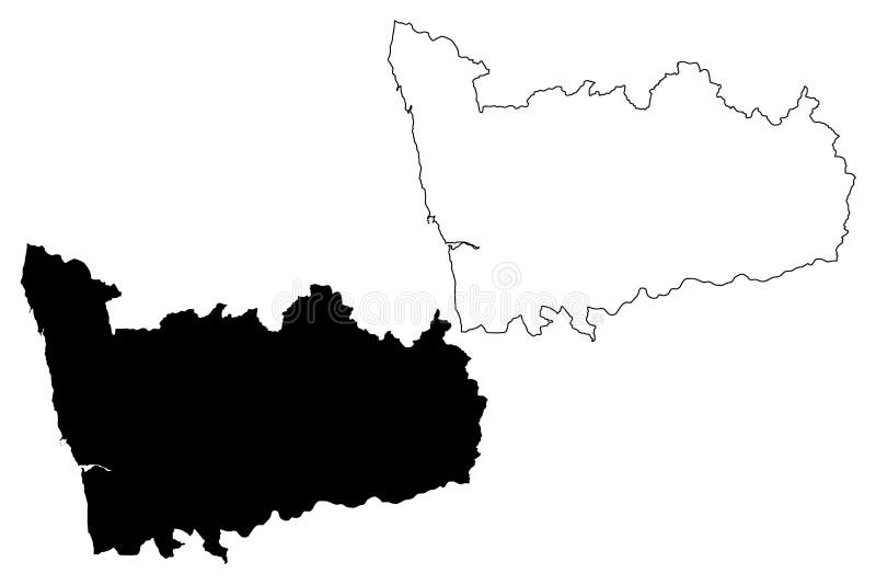 Mapa cinzento de Portugal (distritos em camadas separadas ) imagem vetorial  de chrupka© 86257284