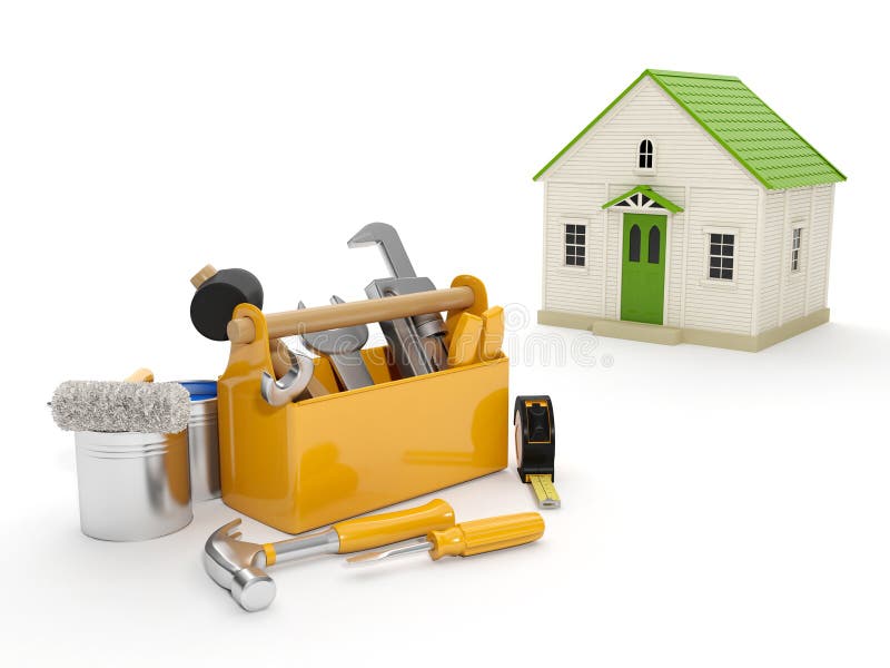Repair and Construction of the House Stock Illustration Illustration