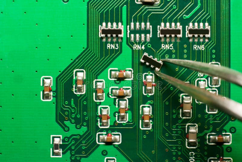 Repair Electronic Circuit Board Stock Image Image of repair