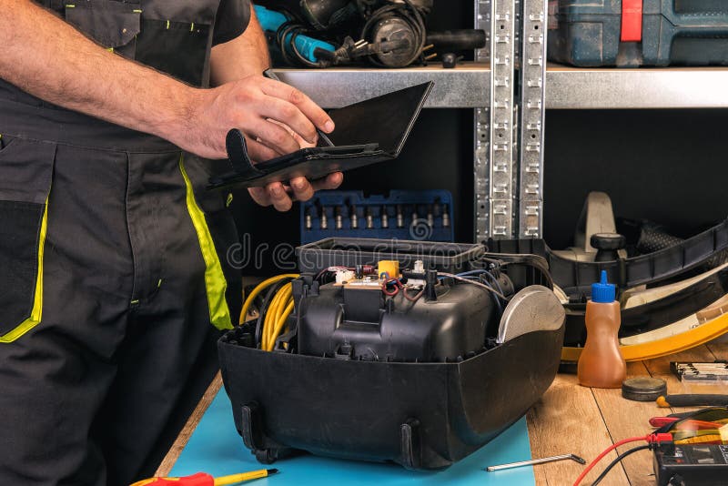 Repair of Home Appliances in the Service Center Stock Photo Image of