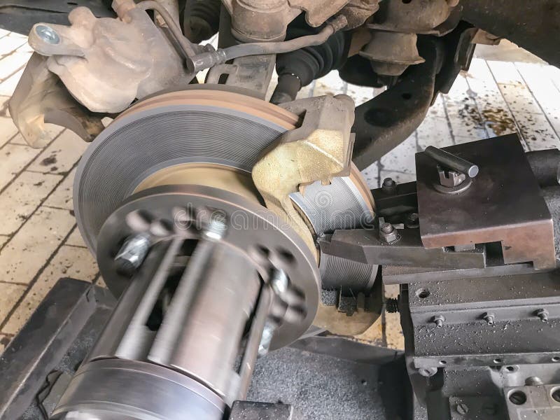 Repair old car brake discs stock image. Image of cleaning 221094963