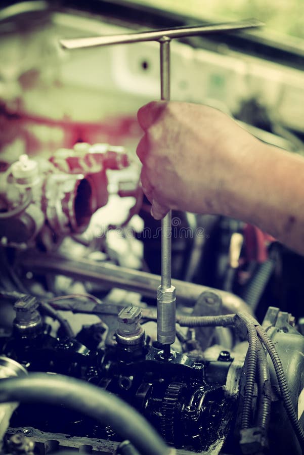 Repair piston engine stock photo. Image of metal, mechanical 93081006