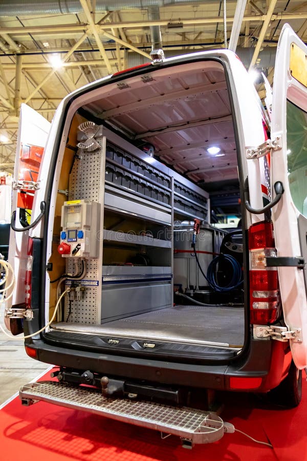 Repair Vehicle Based on a Covered Van Stock Photo Image of repair