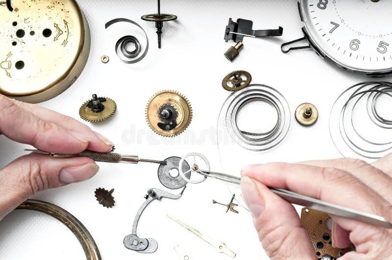 Repair of watches stock image. Image of clockworks, equipment 36176749