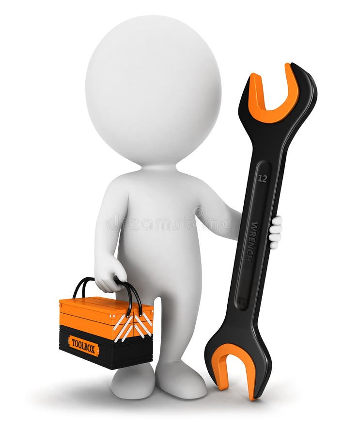repairer branco dos povos 3d ilustração do vetor repairer branco dos povos 3d ilustração do vetor