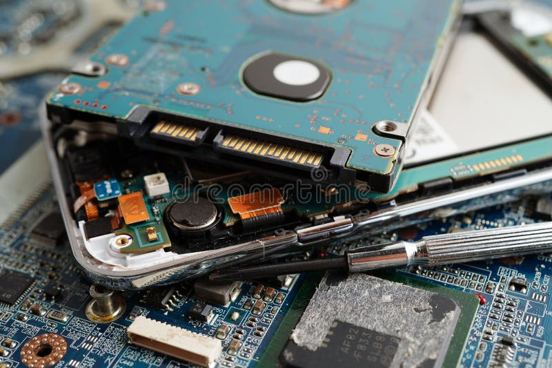 Repairing and upgrade circuit mainboard of notebook, electronic, computer hardware and technology stock images
