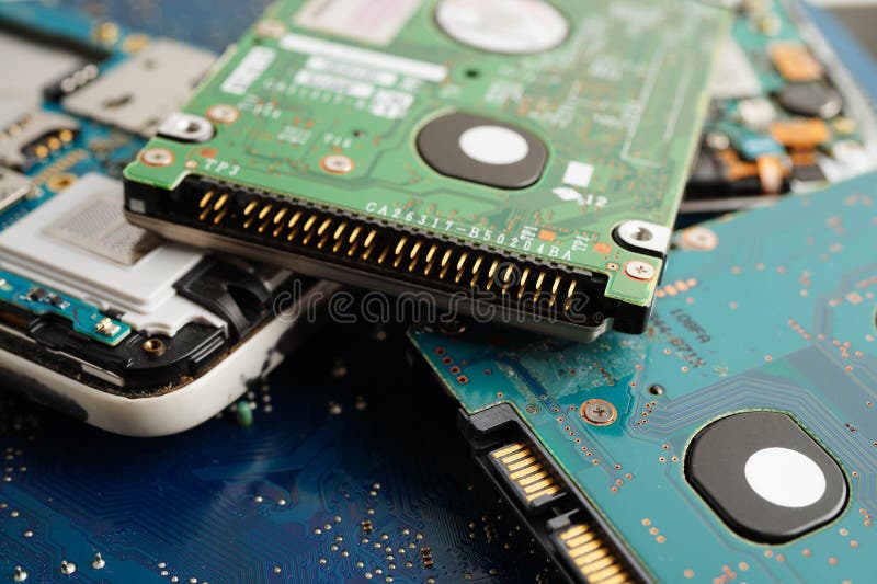 Repairing and upgrade circuit mainboard of notebook, electronic, computer hardware and technology royalty free stock images
