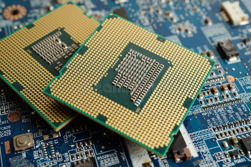 Repairing and upgrade circuit mainboard of notebook, electronic, computer hardware and technology concept stock image