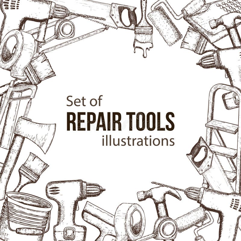 Reparationshjälpmedelillustration royaltyfri illustrationer Reparationshjälpmedelillustration royaltyfri illustrationer