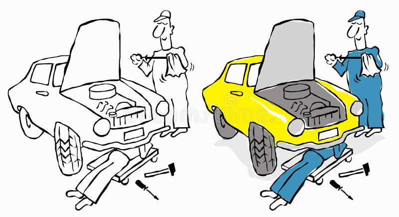 Reparationsservice vektor illustrationer Reparationsservice vektor illustrationer