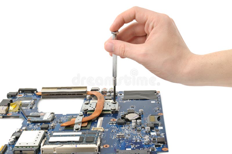 Reparatur eines Computers lizenzfreies stockfoto Reparatur eines Computers lizenzfreies stockfoto