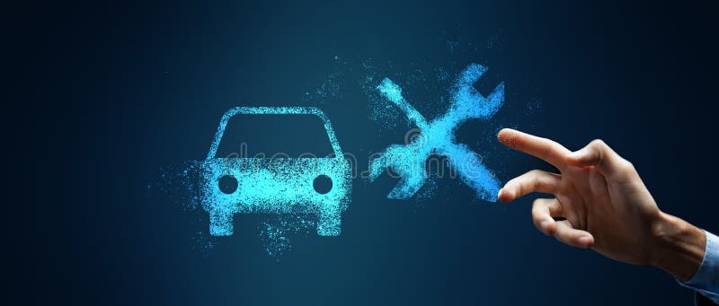 Oficina de reparação automóvel e serviço de carros foto de stock