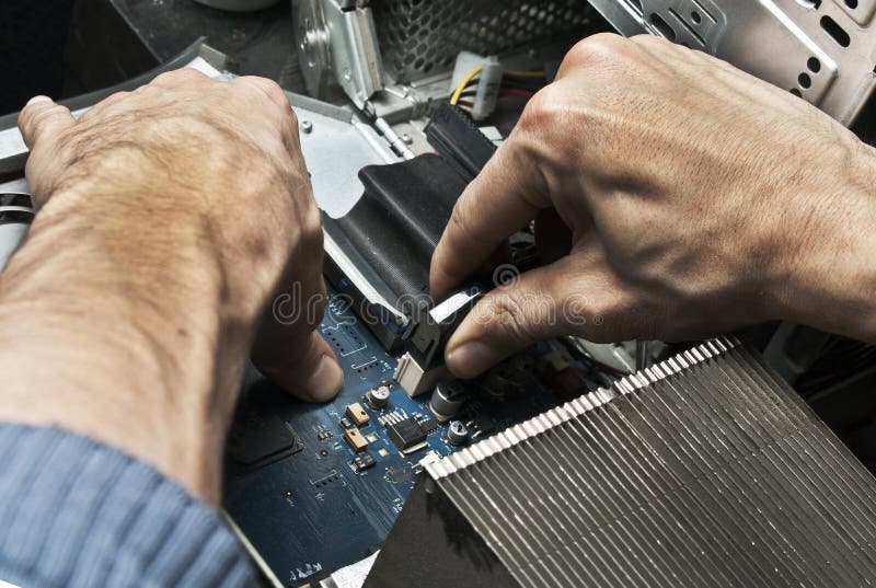 Reparação de computadores fotografia de stock