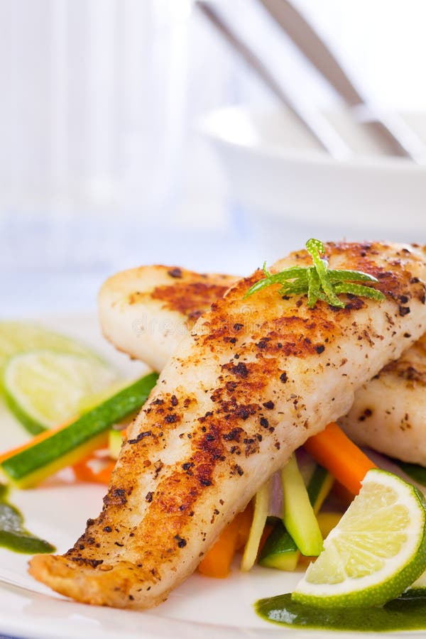 Repas sain de pangasius de poissons image libre de droits Repas sain de pangasius de poissons image libre de droits