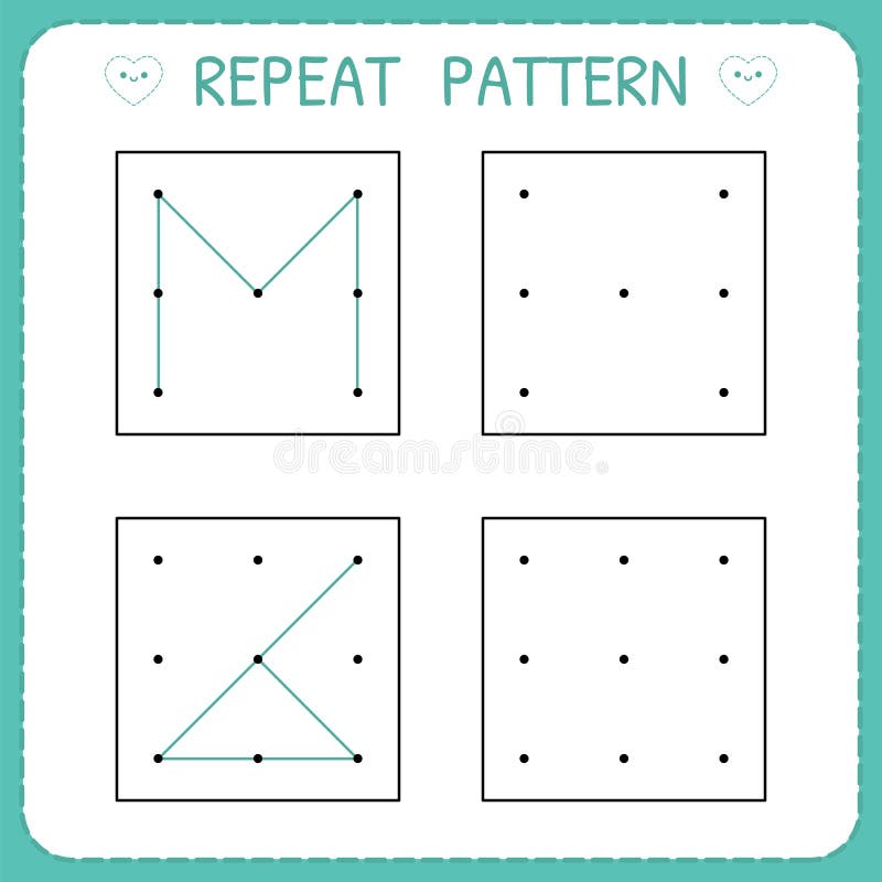 Creating repeating patterns math worksheets