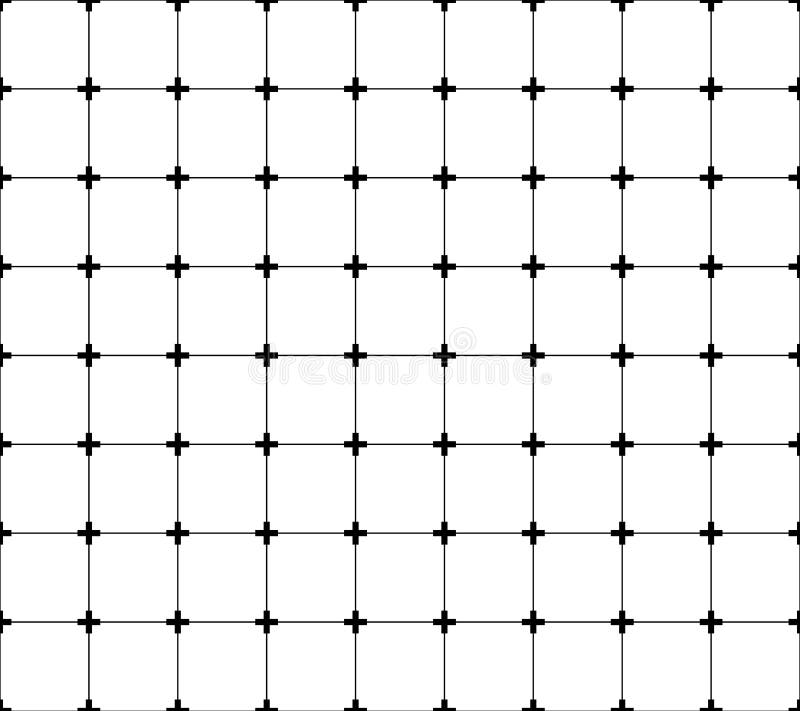 Repeatable monochrome grid, mesh with crosses at intersections.