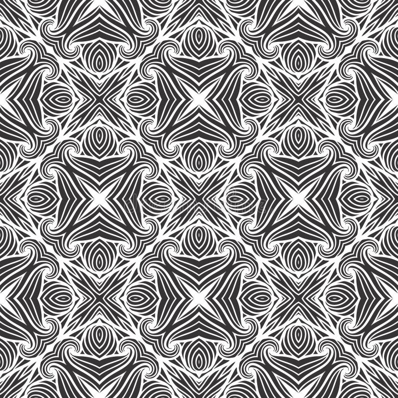 Repeated Texture Vector Pattern Black N White. Seamless Ethnic or ...