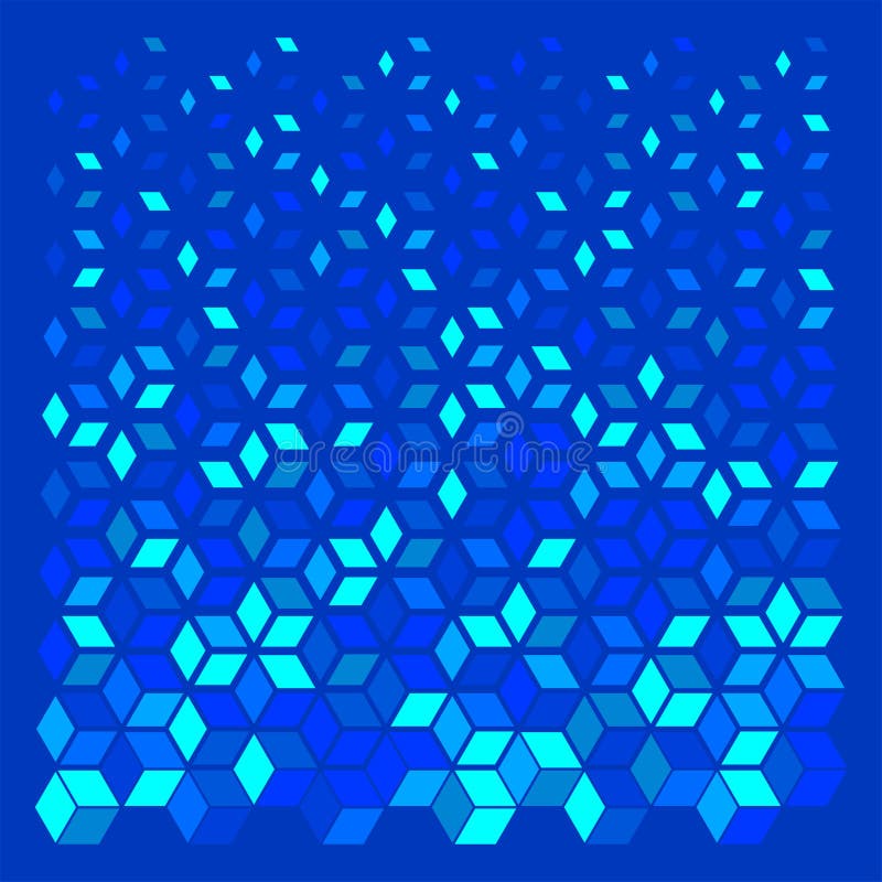 A repeating geometric pattern of volumetric cubes arranged in isometric perspective. The contrast of light and dark edges creates royalty free illustration