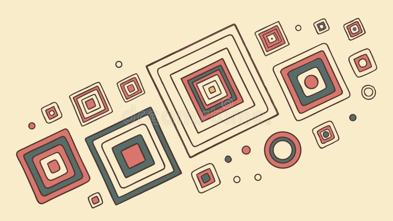 Repeating Geometric Squares, Subtle Abstract Pattern, vector design Generative AI royalty free illustration
