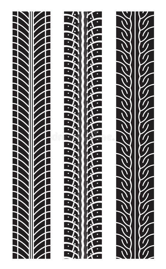 Repeating tire tracks royalty free illustration.