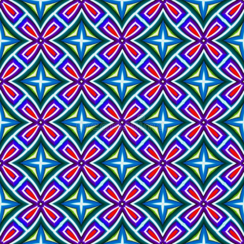 Repetición De Patrones Simétricos Coloridos Para Los Fondos De Pantalla Y Modelos  De Azulejos De Cerámica De Los Textiles. Stock de ilustración - Ilustración  de teléfono, brocado: 204374243
