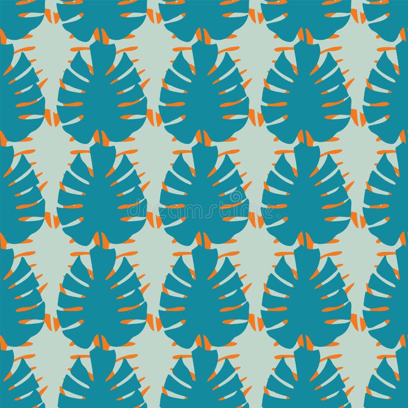 Repetition för modell vektorMonstera för tropiska sidor sömlös royaltyfri illustrationer Repetition för modell vektorMonstera för tropiska sidor sömlös royaltyfri illustrationer