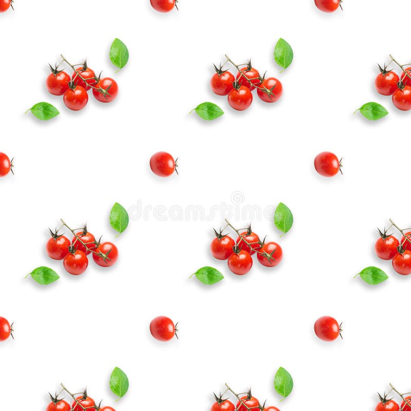 Repetitive pattern. Tomato wallpaper. Seamless background stock image