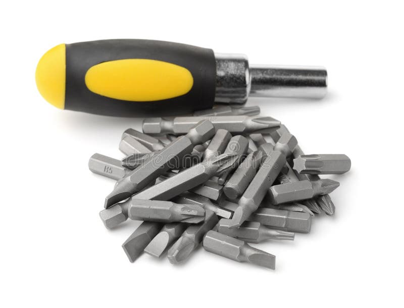 Replacement impact screwdriver bits royalty free stock image